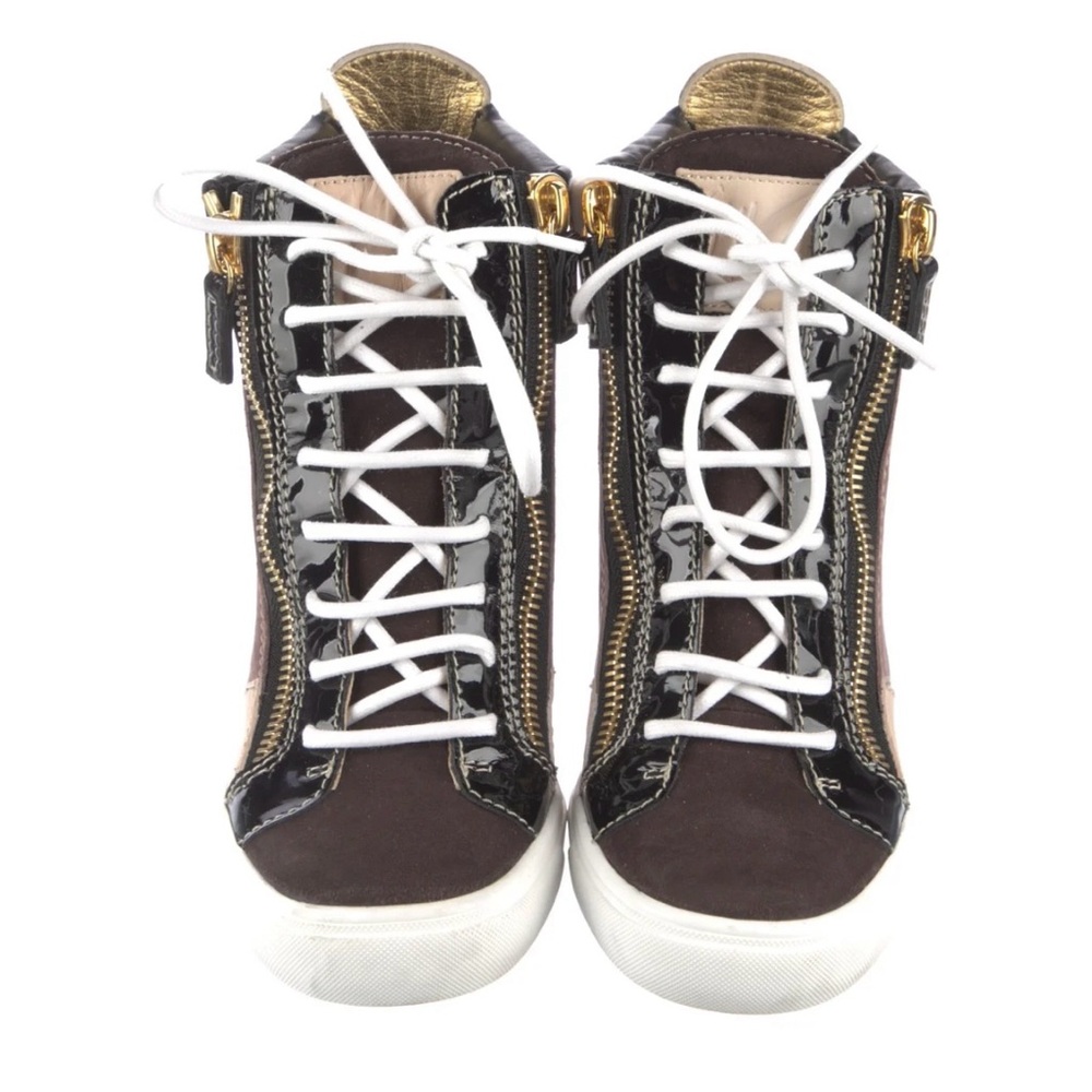 Giuseppe Zanotti Stylish Black and Gold Women's Sneakers
